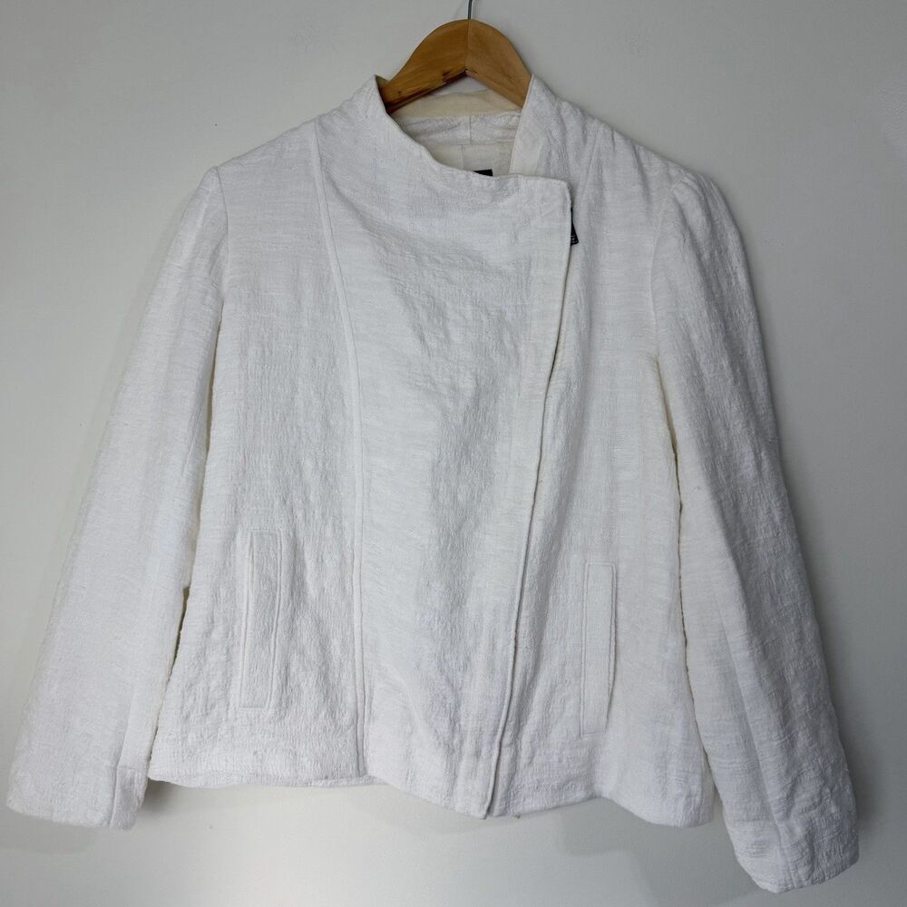 Classic White Women's Textured Jacket
